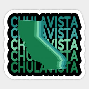 Chula Vista California Green Repeat Sticker